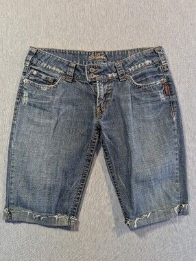 Silver Jeans Ciel Cuttoff Shorts Women's 30 Blue Distressed